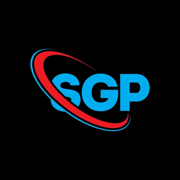 Vettore logo sgp sgp lettera sgp lettera logo design iniziali sgp logo collegato con cerchio e maiuscolo monogramma logo sgp tipografia per il business tecnologico e marchio immobiliare