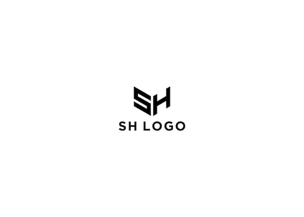 Vettore illustrazione di vettore di progettazione di logo di sh