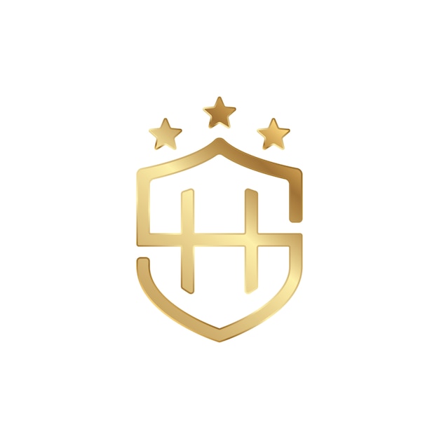 SH Shield logo goud 3D