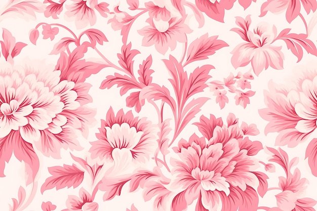 Vector shabby chic symmetrical flowers pattern illustration