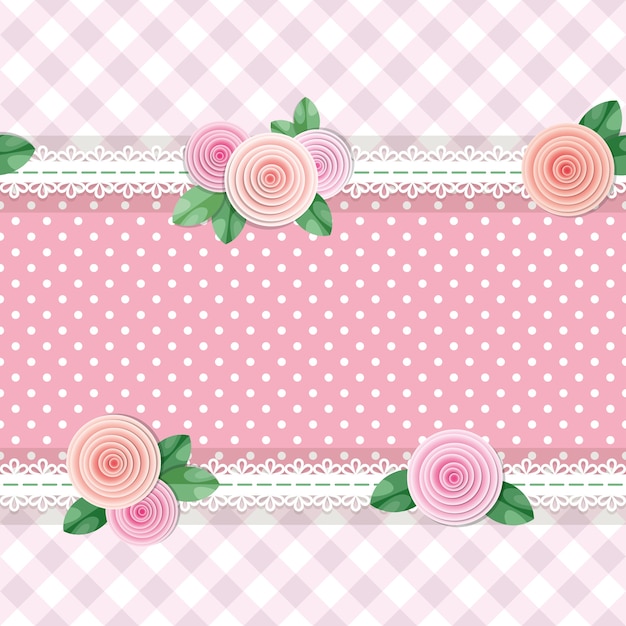 Shabby chic textile seamless pattern.