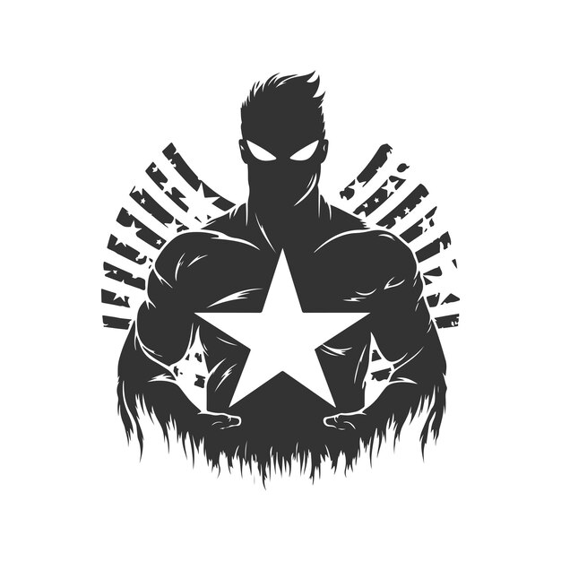 Vector shade avenger of unity and liberty, vintage logo line art concept black and white color, hand drawn illustration