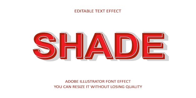 Shade editable text effect