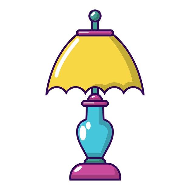 Vettore icona lampada da paralume illustrazione cartoon dell'icona vettoriale della lampada da paralume per il web