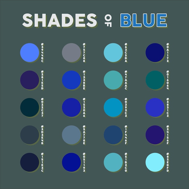 Vector shades of blue