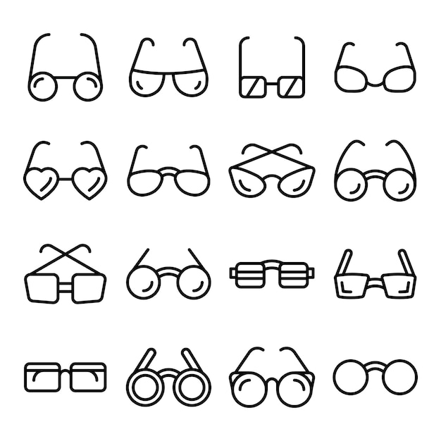 Shades and glasses line  pack