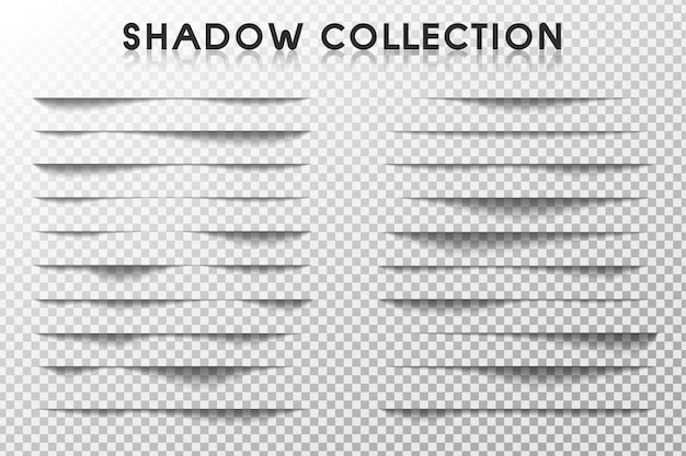 Shadow border. realistic shadow sets that occurs at the edge of the paper.