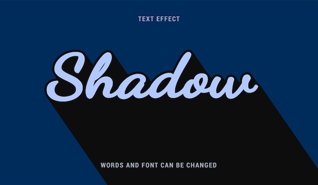 Shadow classic text effect editable eps