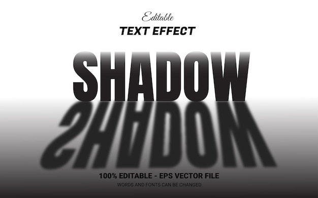 Vector shadow editable 3d text effect template design