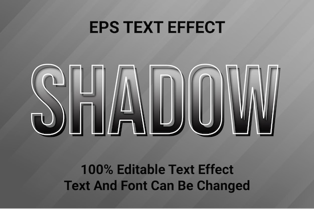 Shadow editable eps text effect