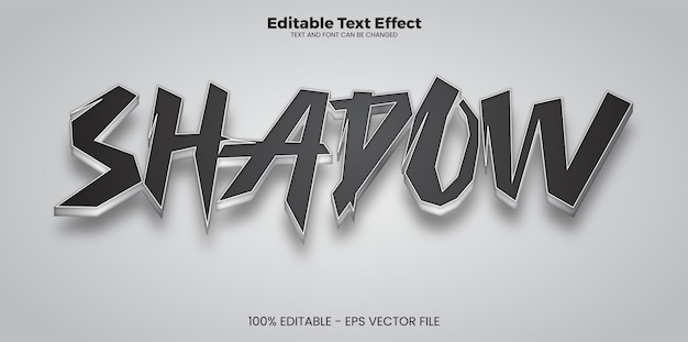 Shadow editable text effect in modern trend style