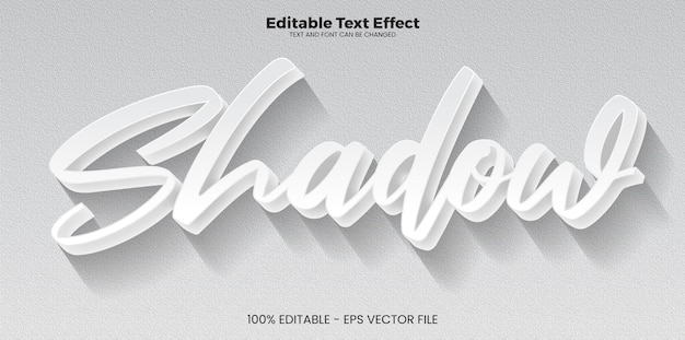 Shadow editable text effect in modern trend style