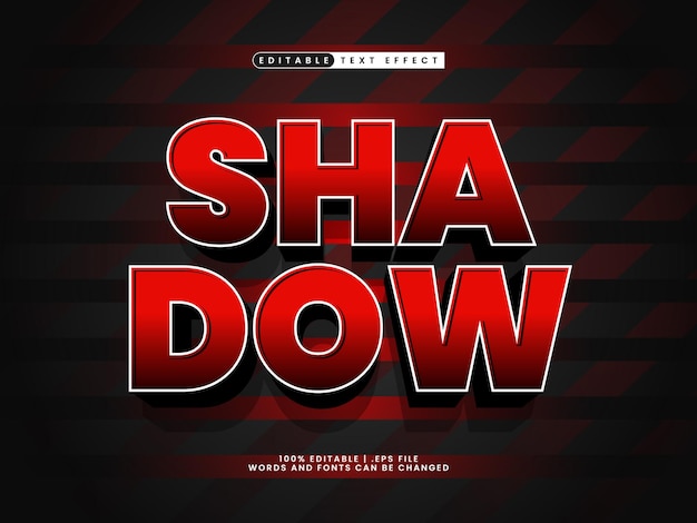 shadow editable text effect with a cheerful and colorful childlike style