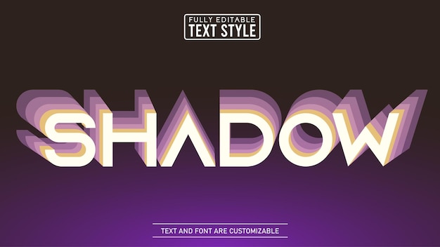 Shadow Gradient Abstract Editable Text Effect