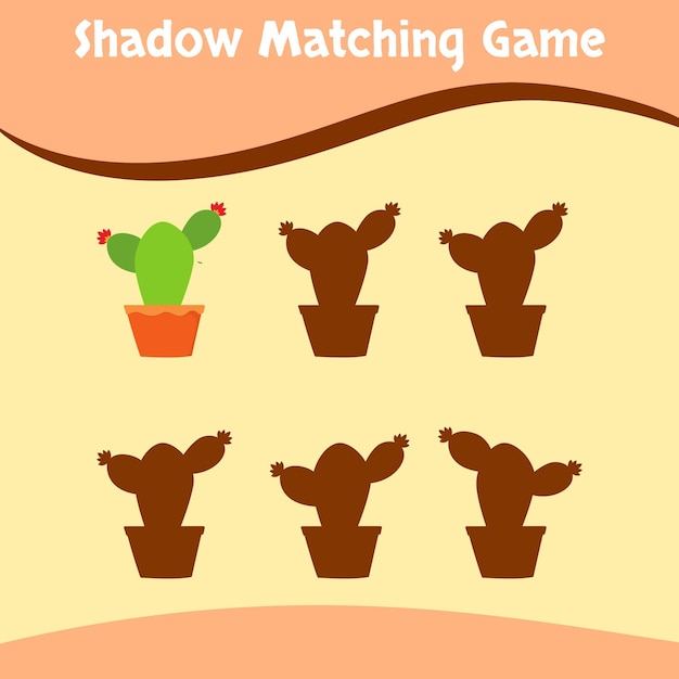 Shadow matching game background premium vector