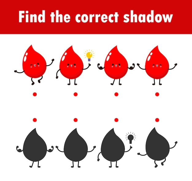 Shadow matching game voor kinderen visueel spel voor kinderen vind de juiste shadow instructiemedia