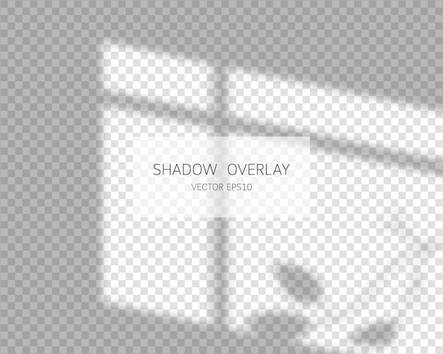 Shadow overlay effect. natural shadows from window isolated     illustration.