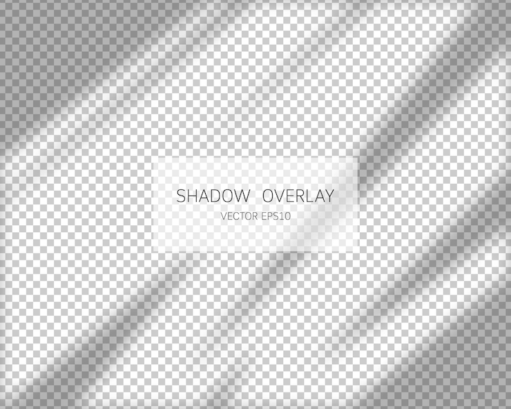 Vector shadow overlay effect. natural shadows from window isolated .   illustration.