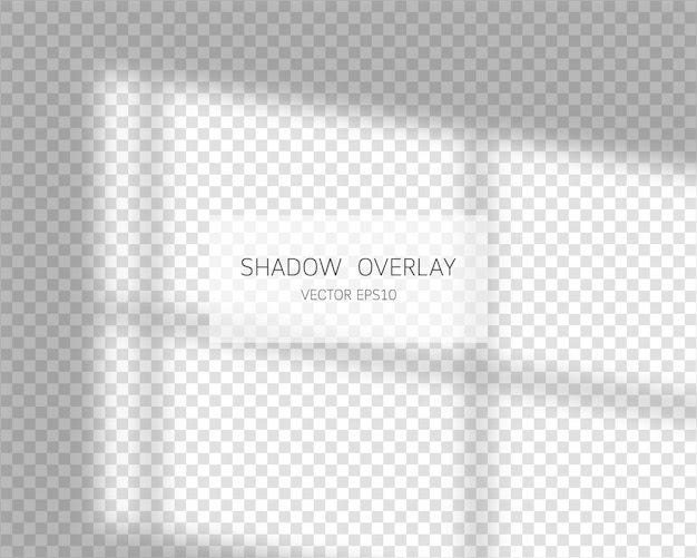 ベクトル シャドウオーバーレイ効果。透明な背景に分離されたウィンドウからの自然な影。図。