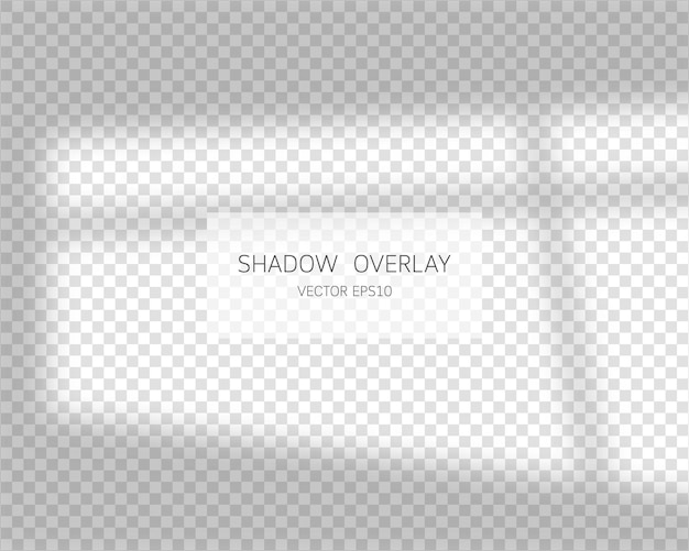 Shadow overlay effect Natural shadows from window isolated on transparent background