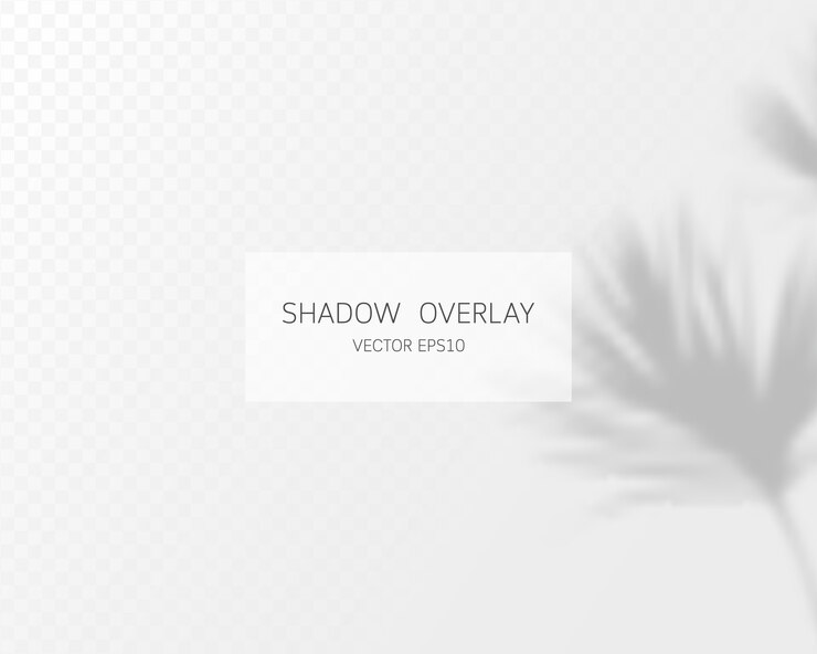 Vector shadow overlay effect. natural shadows isolated