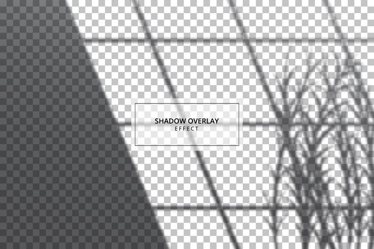 Vector shadow overlay effect on transparent background
