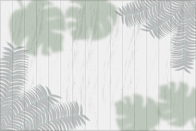 Shadow overlay effects with tropical leaves background illustration