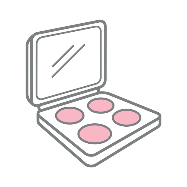shadow pallet vector cosmetische collectie illustratie