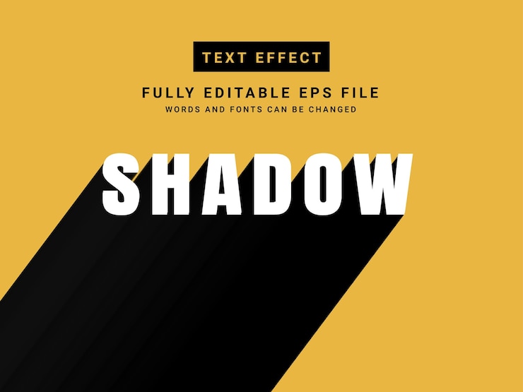 Vector shadow text effect