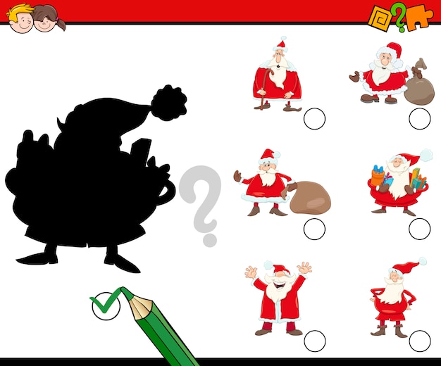 Shadows activity with santa