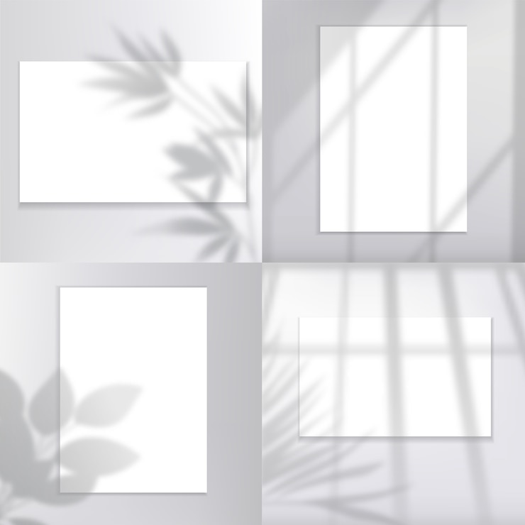 Vector shadows compositions in realistic style
