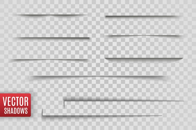 벡터 그림자 격리. 투명 그림자 현실적인 그림입니다.