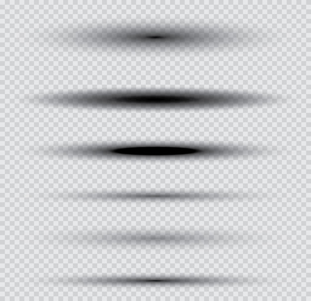 Тени на прозрачном фоне. векторные иллюстрации.