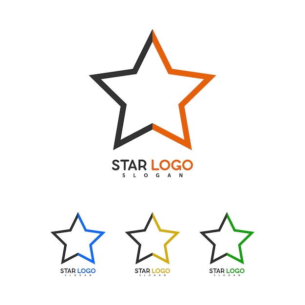 Vettore progettazione vettoriale del logo della stella luminosa