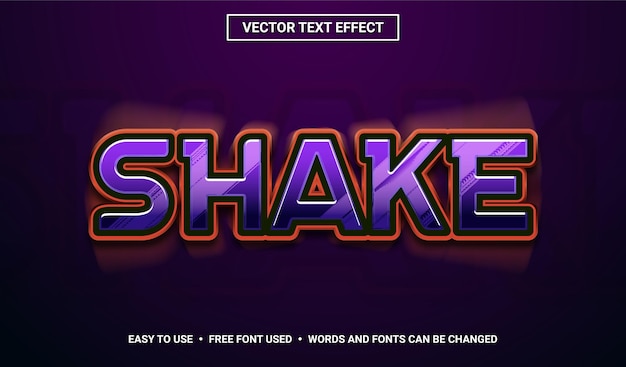 Shake Editable Vector Text Effect