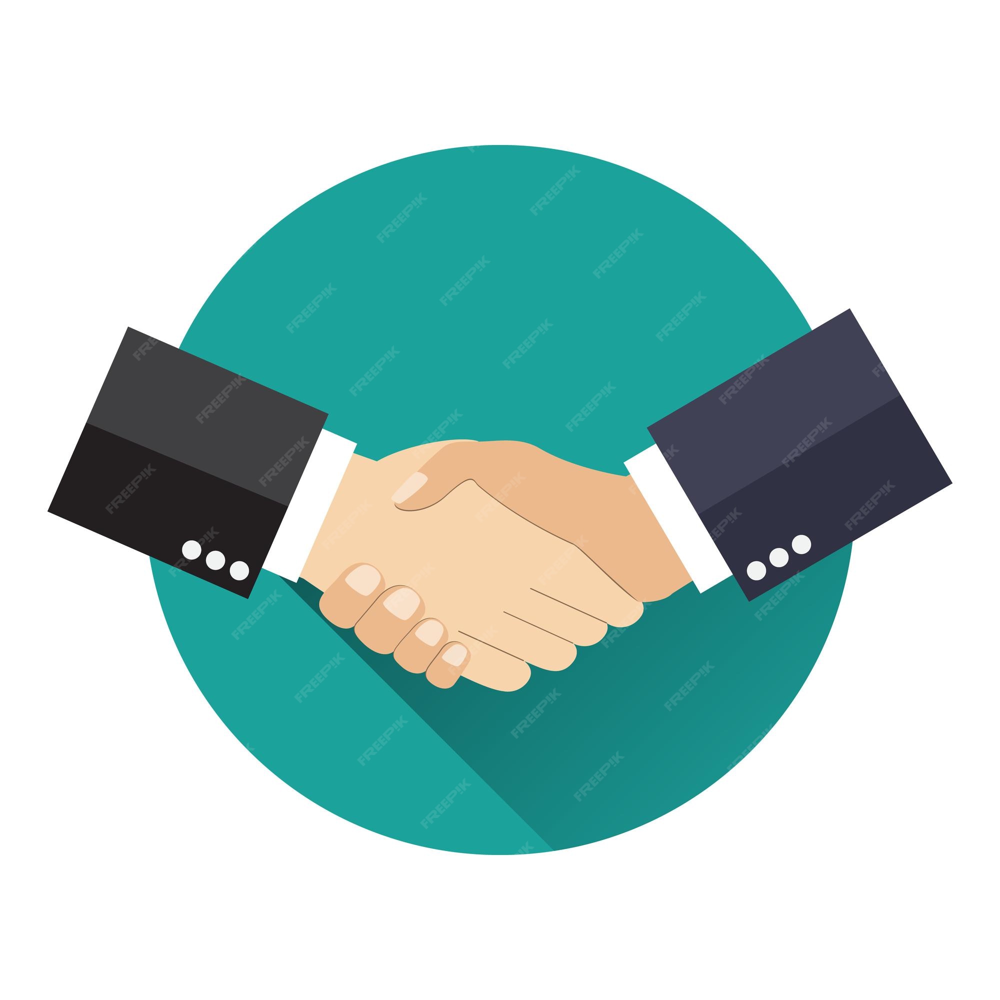 Premium Vector  Handshake vector flat icon. isolated hand shake