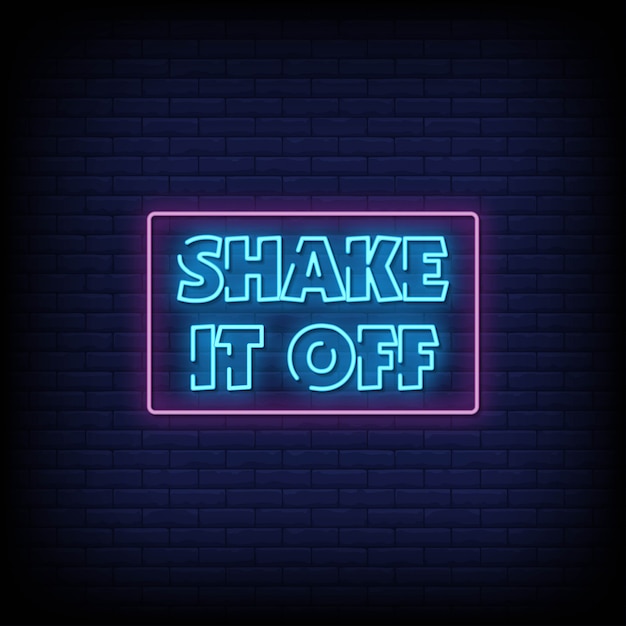 Shake it off neon signs style text