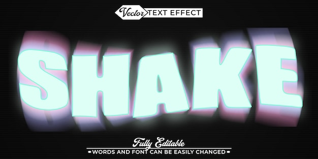Shake Vector bewerkbare tekst-effect sjabloon