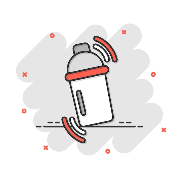 shaker cocktail icon in flat style alcohol bottle vector illustration on white isolated background bar drink business concept