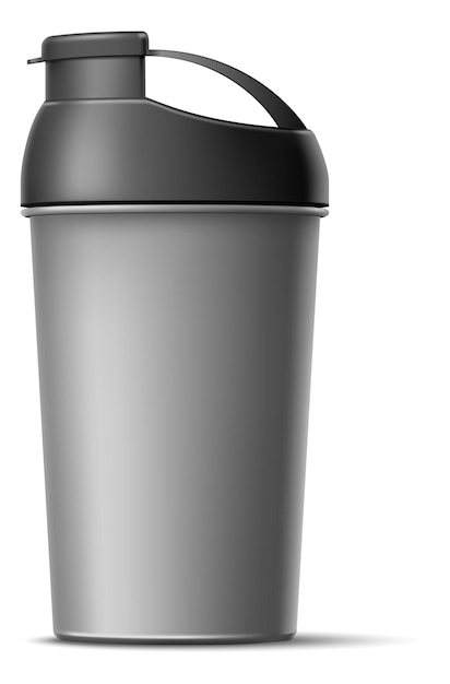 Vector shaker mockup blank realistic container for sport drink