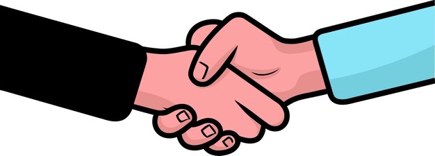 Vector shaking hands agreement graphiccorporate collaboration icon