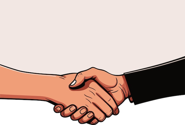 Vettore iconica dell'accordo di partenariato simbolico vectorshaking hands