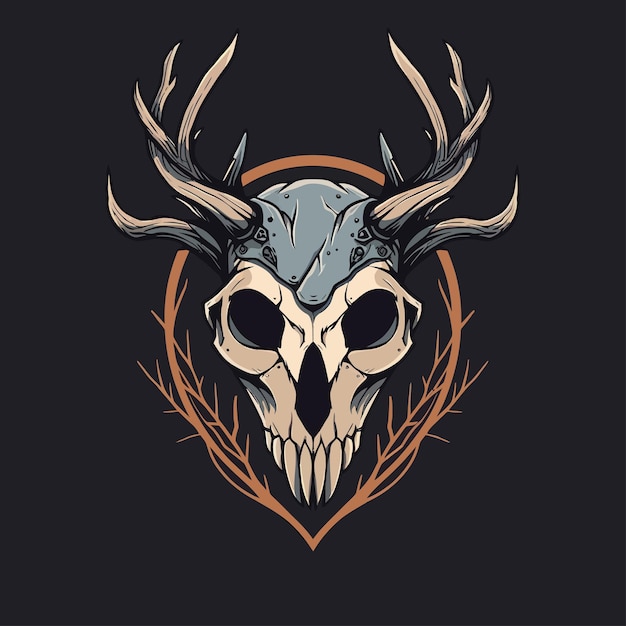 Shamans Skull Mask Vector Logo