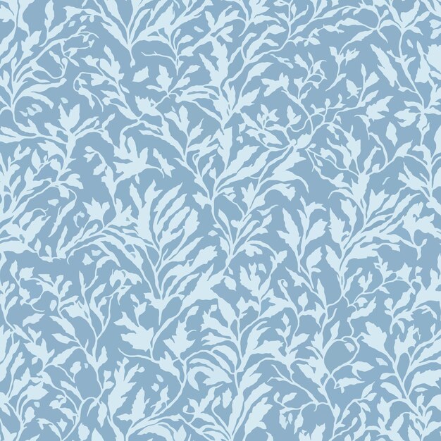 Вектор Бесстыдные белые цветы и текстильные украшения для украшения ткани на синем фоне