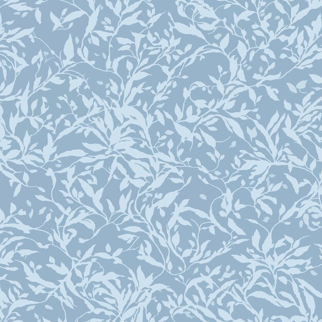 Vector shameless pattern white flowers and textile ornament for decorating fabric on a blue background