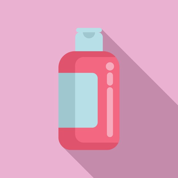 Shampoo bottle icon flat vector Salon wash hair