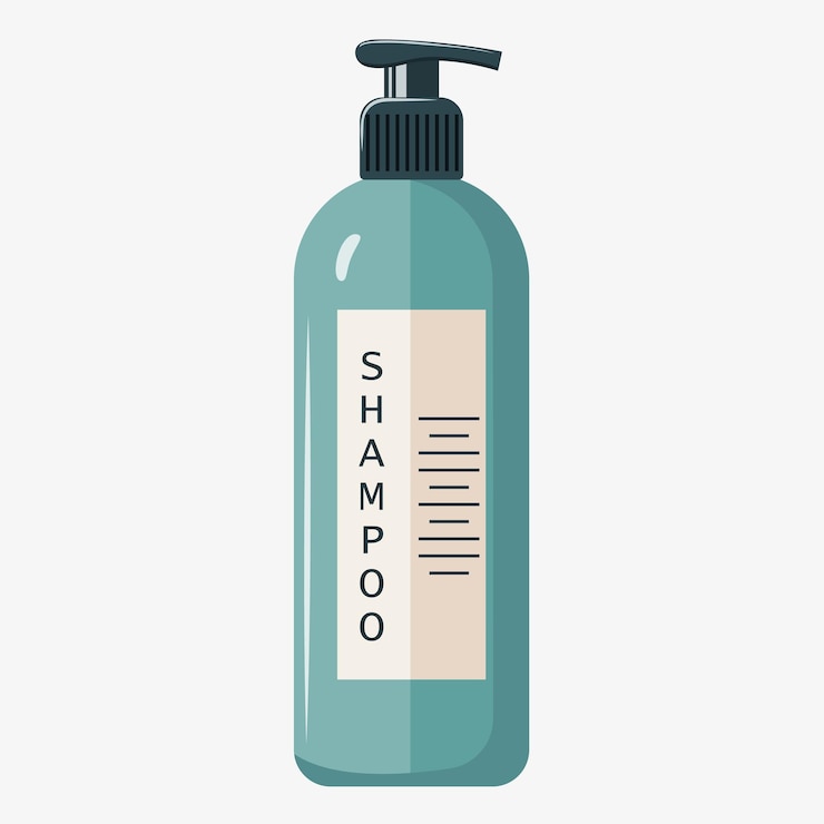 Vector shampoo bottles on white background flat style vector