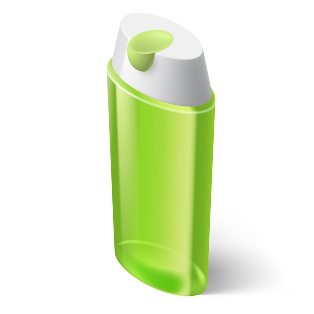 Shampoo Green Icon in Isometric Style on White Background