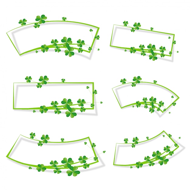 Vector shamrock banner design.