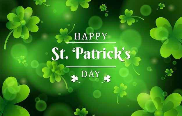 Shamrock Clover Background Template Concept
